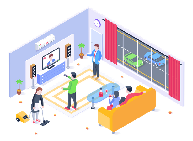 Wohnzimmer  Illustration