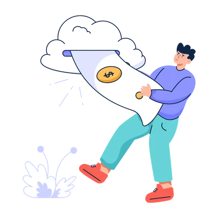 Cloud-Geld  Illustration