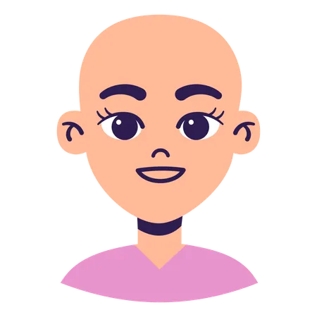 Woman Avatar Illustration Bald Illustration