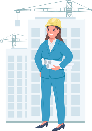 Woman architect  Illustration