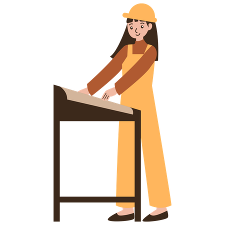 Woman architecture activity  Illustration