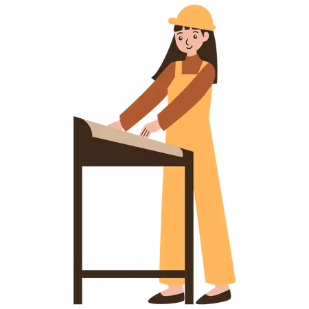 Woman architecture activity  Illustration