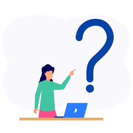 Woman ask question  Illustration