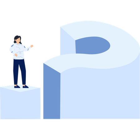 Woman asking question  Illustration
