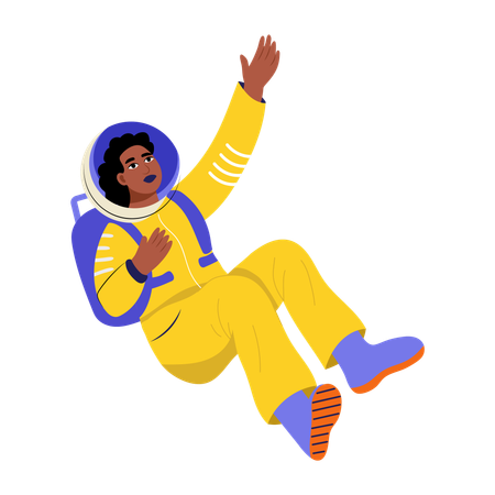 Woman astronaut in space suit  Illustration