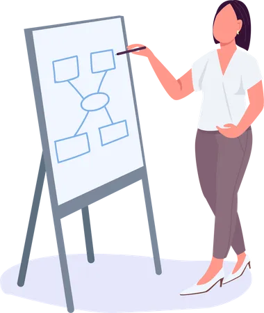 Woman at business meeting  Illustration