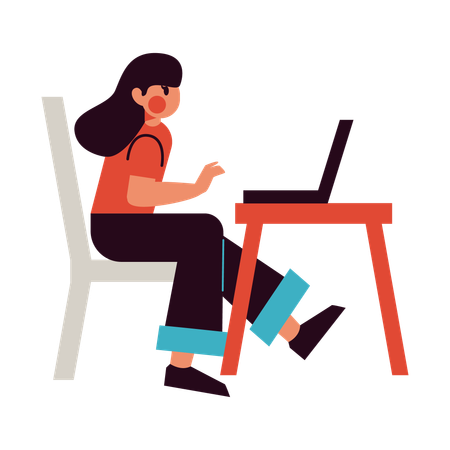 Woman at work  Illustration