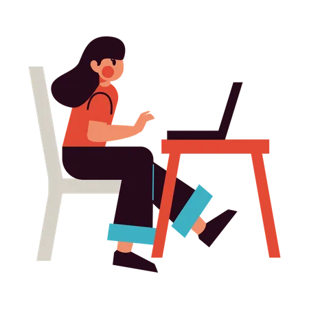 Woman at work  Illustration