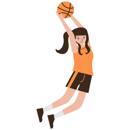 Woman Basketball Player  イラスト