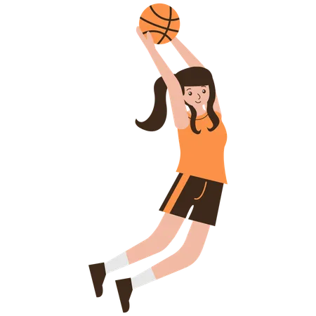 Woman Basketball Player  Illustration