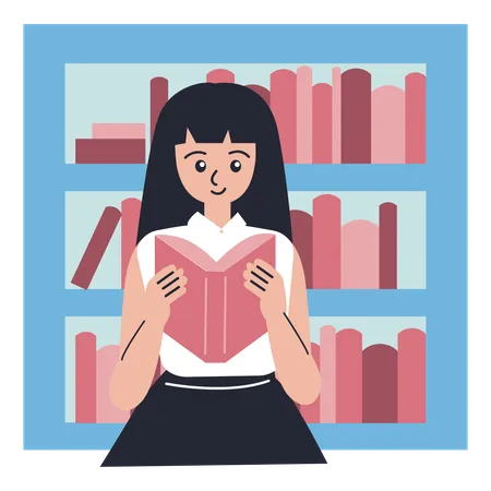 女性が読書好きになる  イラスト