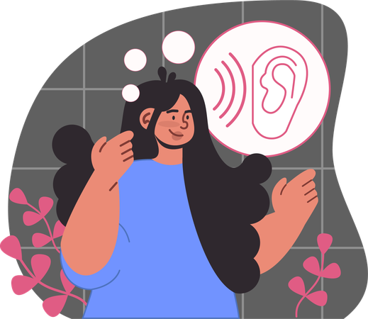 Woman becomes deaf after ear injury  Illustration