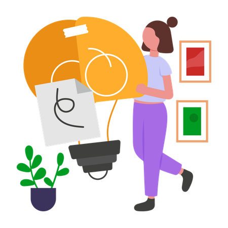 Woman becomes Design Inspiration  Illustration