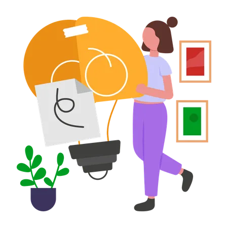 Woman becomes Design Inspiration  Illustration