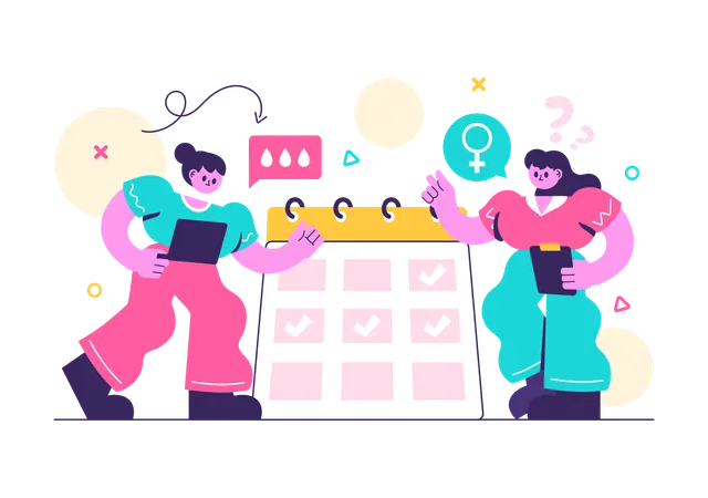 Woman booking Hormone Therapy appointment  Illustration