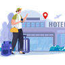 illustrations for booking hotel online