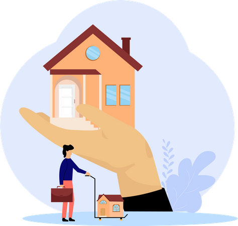 Woman bought property  Illustration