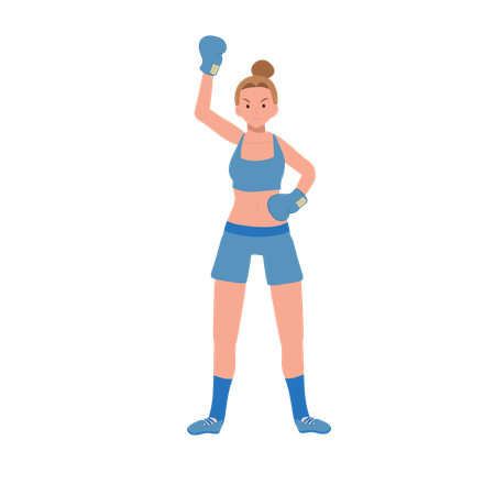 Woman Boxer  Illustration