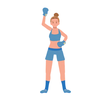 Woman Boxer  Illustration