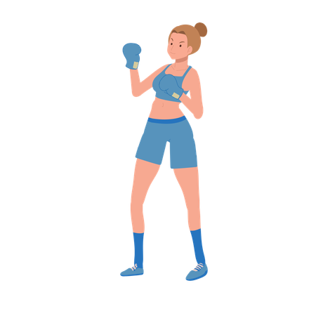 Woman Boxer  Illustration