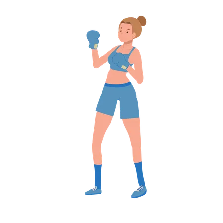 Woman Boxer  Illustration