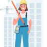 illustrations for woman builder