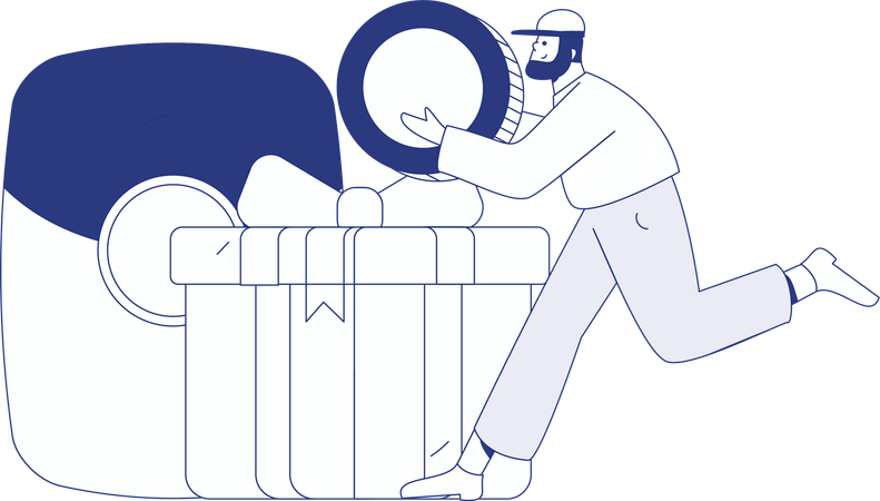 Woman buying clothes from online  Illustration