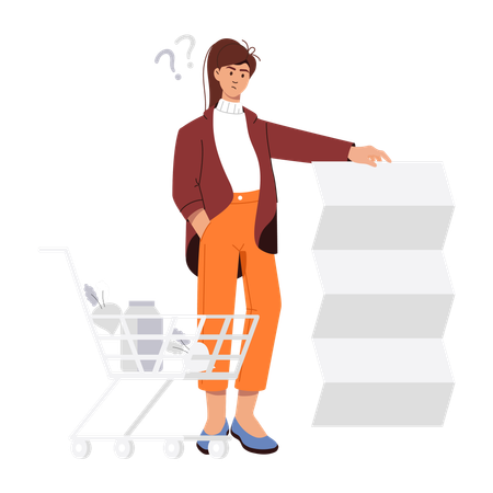 Woman buying clothes  Illustration