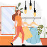 illustration buying dress