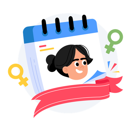 Woman Calendar  Illustration