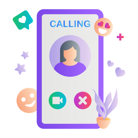 Woman calling  Illustration