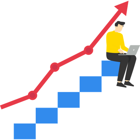 Woman Career Growth  Illustration