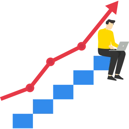 Woman Career Growth  Illustration