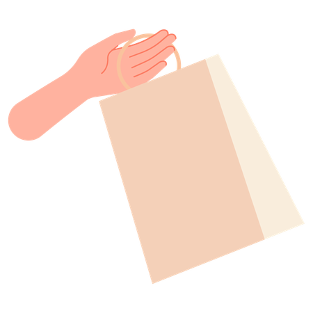 Woman carrying shopping bag  Illustration