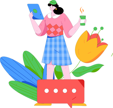 Woman celebrating women's day  Illustration