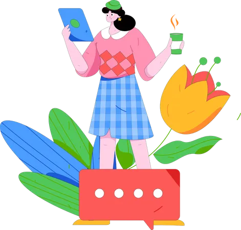 Woman celebrating women's day  Illustration