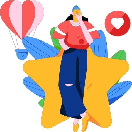 Woman celebrating women's day  Illustration