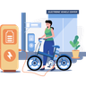 electric bike illustrations