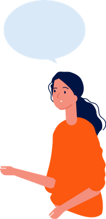Woman chatting Illustration