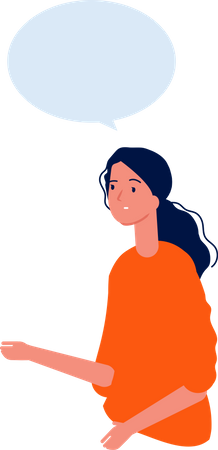 Woman chatting  Illustration