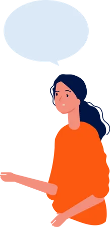 Woman chatting  Illustration