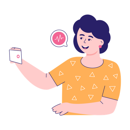 Woman Chatting  Illustration