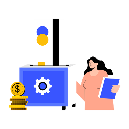 Woman Check Credit score  Illustration