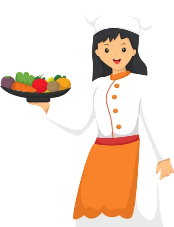 Woman Chef  Illustration