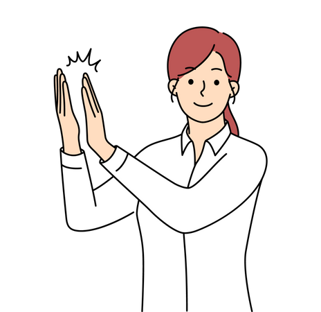 Woman clapping Illustration