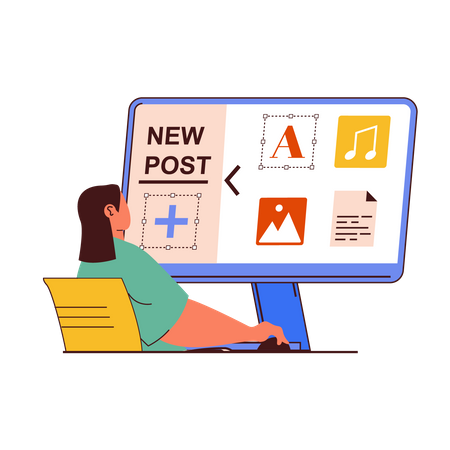 Woman Content Manager Illustration