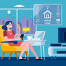 modern smart home illustration free download