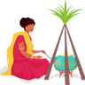 illustration for lohri festival