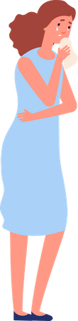 Woman Crying  Illustration