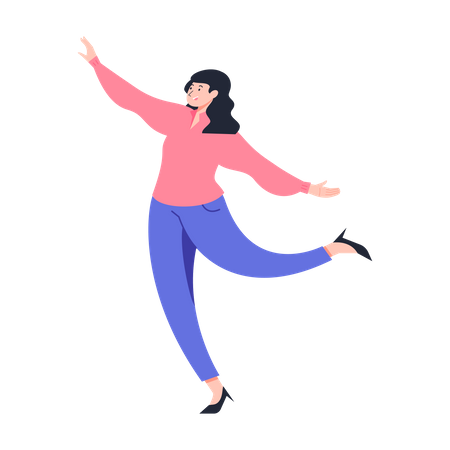 Woman Dancing Illustration